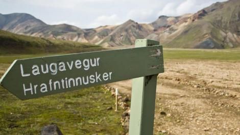 Laugavegur Trail marker, Iceland