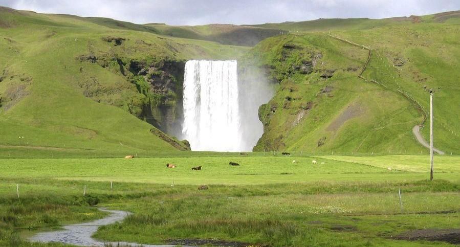 Waterfall in South Iceland